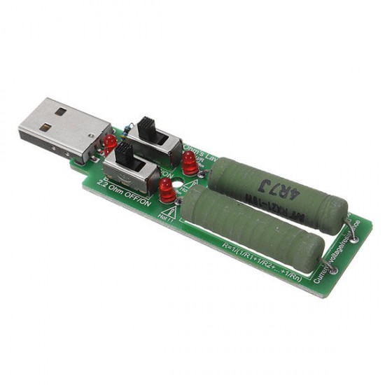 5V 10W 2 Switch USB Aging Discharge Loader 3 Kinds Current Test Load Power Resistor Test For Power Bank Cell Phone Charger USB Power