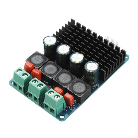 TPA3116 PBTL DC 11-26V Dual Channel 2x100W Digital Power Amplifier Board 2 Chips Stereo High Power Amplifier Board Audio Input 2.54mm 3 Pins Socket