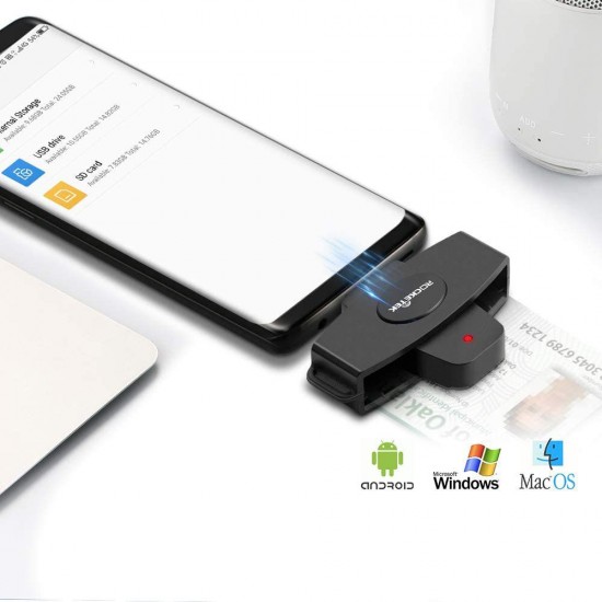 CSCR3 USB Type-c Smart Card Reader Memory ID Bank EMV electronic DNIE DNI SIM Cloner Connector Adapter Android Phones