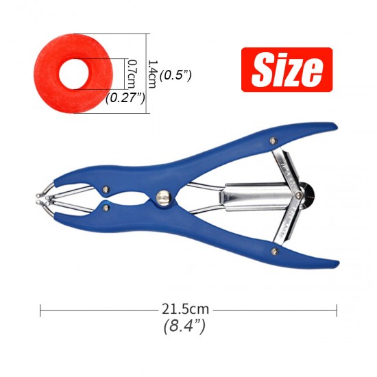 Elastrator Plastic Castration Pliers Tail Docking Dogs Pigs Livestock +100 Bands