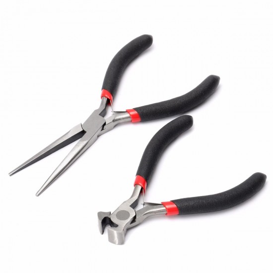 Jewellery Mini Pliers Cutter Round Bent Nose Beading Making Craft Tool Kit