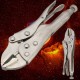 Metal Curved Jaw Vice Grip Locking Vice Mole Grip Plier Clamp Wrench Silver