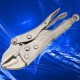 Metal Curved Jaw Vice Grip Locking Vice Mole Grip Plier Clamp Wrench Silver