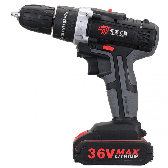 36V 2/5'' 28N.m Electric Power Drills Cordless 2-speed Variable with LI-ION Rechargeable Battery Kit