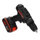 48V 3/8'' Cordless Rechargeable Electric Impact Hammer Driver Drill +2 Battery