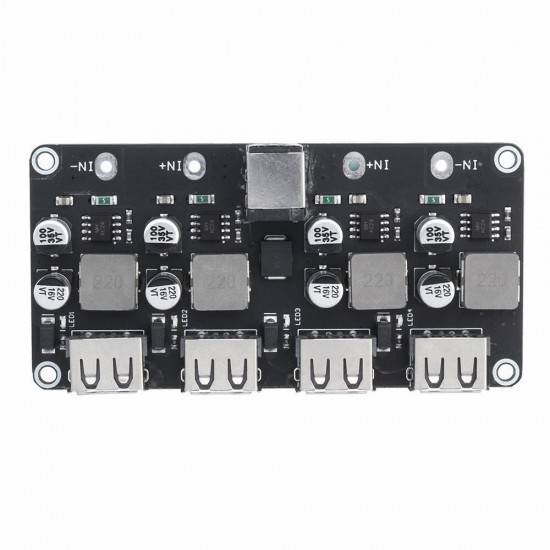 10pcs USB 4CH QC3.0 QC2.0 DC-DC Buck Converter Charging Step Down Module 6-32V 9V 12V 24V to Fast Quick Charger Circuit Board 3V 5V 12V