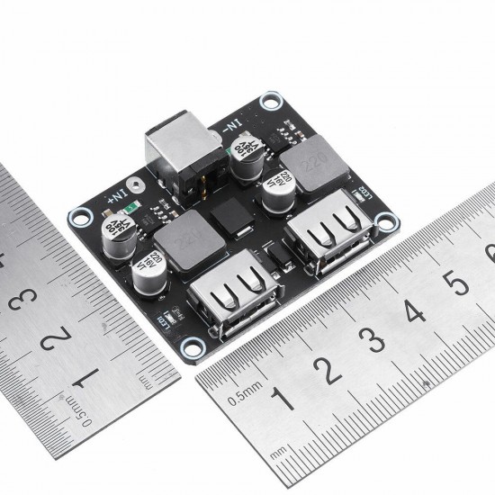 20pcs USB 2CH QC3.0 QC2.0 DC-DC Buck Converter Charging Step Down Module 6-32V 9V 12V 24V to Fast Quick Charger Circuit Board 3V 5V 12V