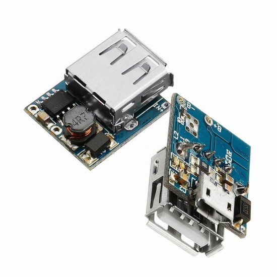 2Pcs 5V Lithium Battery Charger Step Up Protection Board Boost Power Module Micro USB Li-Po Li-ion 1