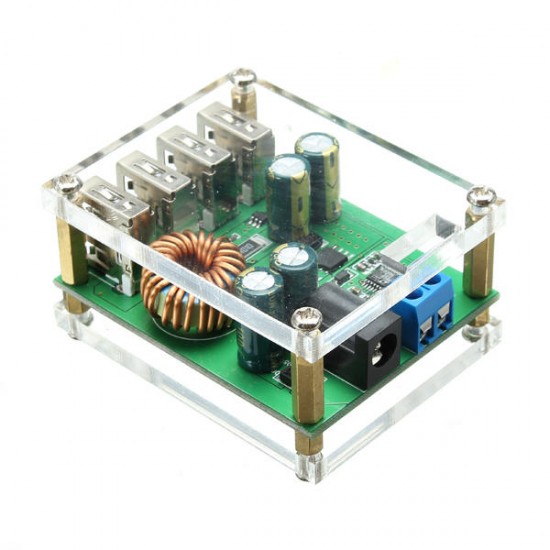 3Pcs DC-DC Step Down Module Large Power Regulator Converter With 4 USB Interface 7V-60V Input 5V/5A