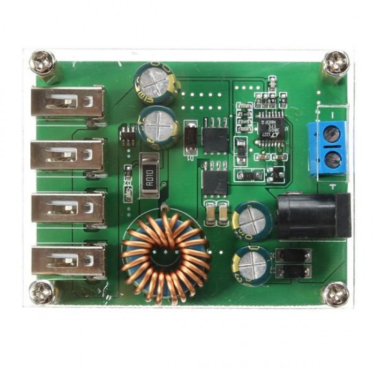 3Pcs DC-DC Step Down Module Large Power Regulator Converter With 4 USB Interface 7V-60V Input 5V/5A