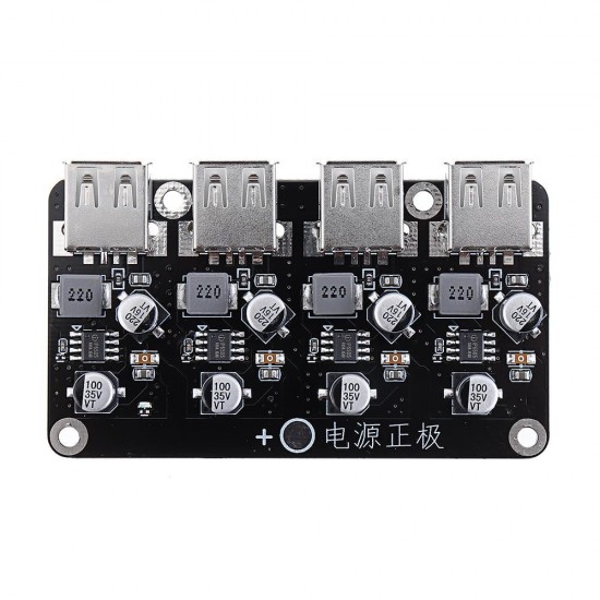 4 USB Fast Charging Module Board 12V24V to QC2.0 QC3.0 Step Down Power Supply Module 12V 24V