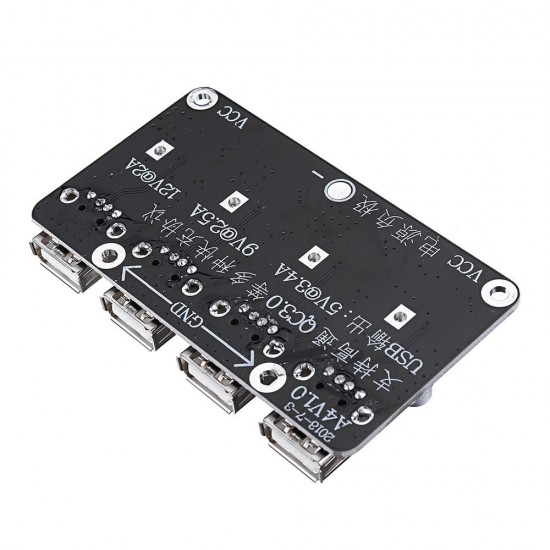 4 USB Fast Charging Module Board 12V24V to QC2.0 QC3.0 Step Down Power Supply Module 12V 24V