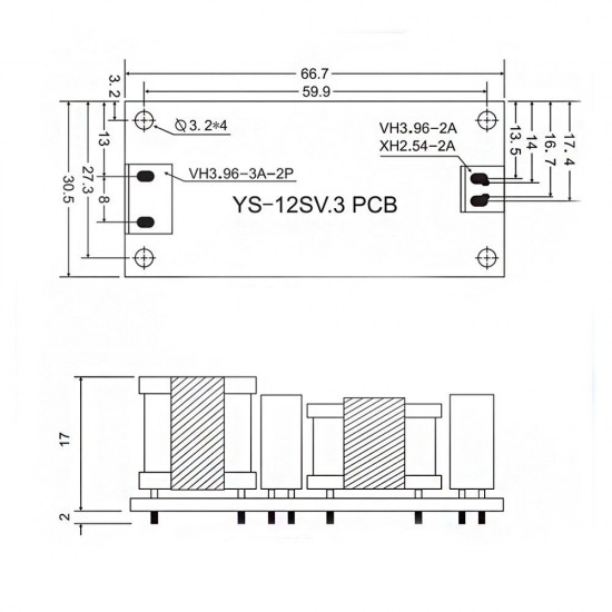 5Pcs YS-U12S12H AC to DC 12V 1A Switching Power Supply Module AC to DC Converter 12W Regulated Power Supply