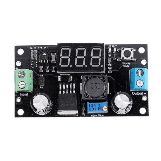 5pcs LM2596 DC-DC Step Down Adjustable Power Supply Module with LED Display 3-36V to 1.5-34V/3A