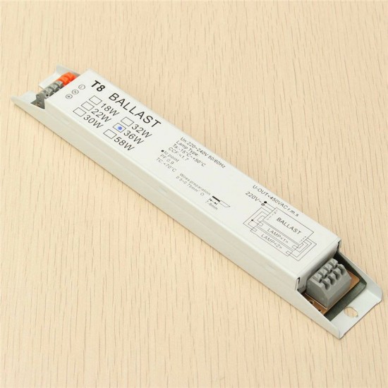 AC 220-240V 2x36W Wide Voltage T8 Electronic Ballast Fluorescent Lamp Balla