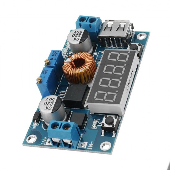 DC-DC 12V to 5V Step Down Module With USB Port Adjustable Voltage Current 3A / 5A