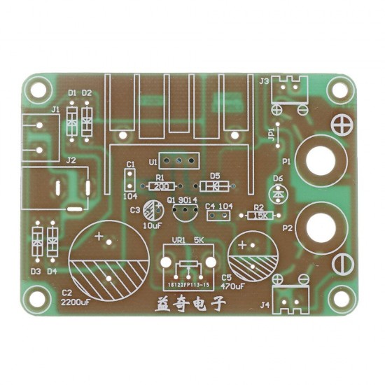 DIY DC/AC To DC LM317 Power Continuous Adjustable Voltage Regulator 1.25V-37V With Protection Kit