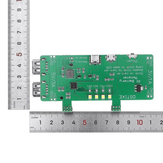 Pi Battery Monste Dual 18650 Battery Power Supply UPS 5V 3A Power Bank