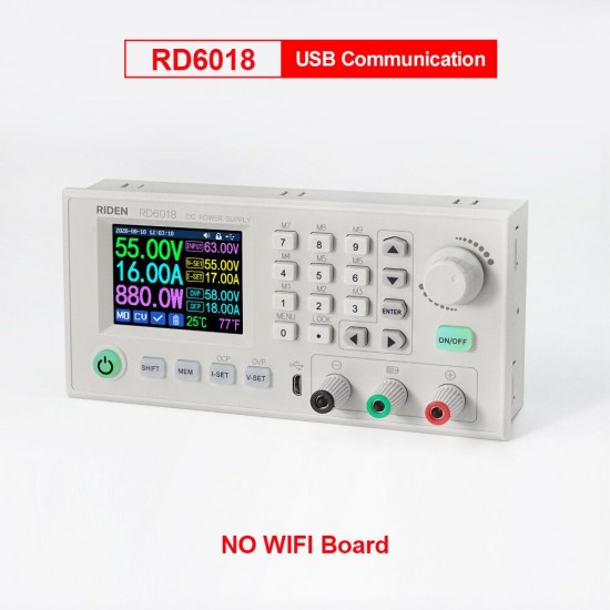 RD6018 RD6018W USB WiFi DC to DC Voltage Step Down Power Supply Module Buck Converter Voltmeter Multimeter 60V 18A 1080W