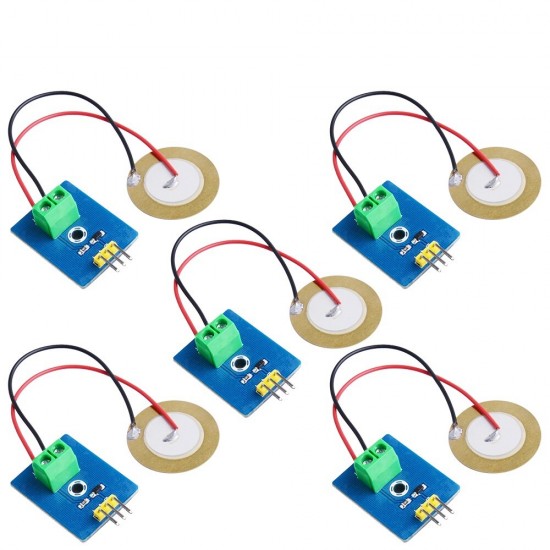 3Pcs 52Pi Vibration Sensor Module Ceramic Piezo Analog Signal for Raspberry Pi / MCU STM32 / ESP32