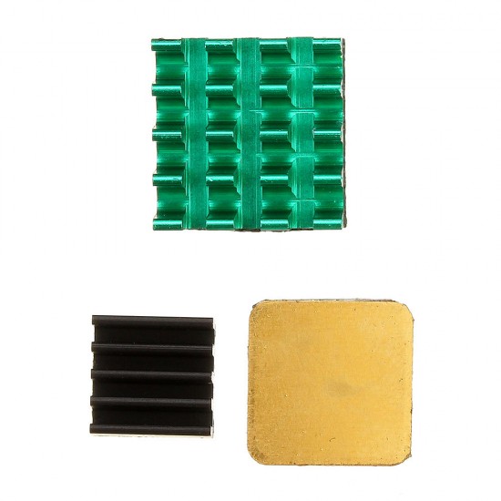 3Pcs Aluminum Heat Sink Kit With Coppor For Raspberry Pi 2 Model B