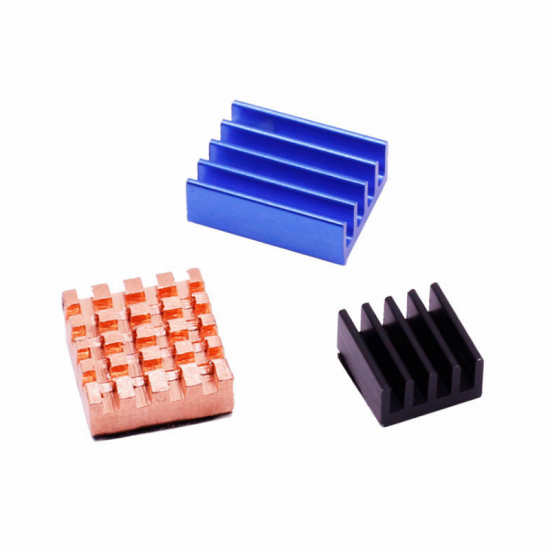 3Pcs Copper Sheet + 6Pcs Aluminum Sheets Heatsink Kit with Black Glue for Raspberry Pi 4B