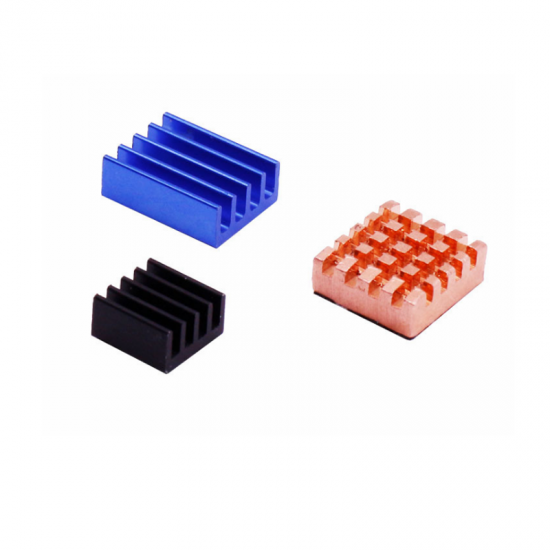 3Pcs Copper Sheet + 6Pcs Aluminum Sheets Heatsink Kit with Black Glue for Raspberry Pi 4B