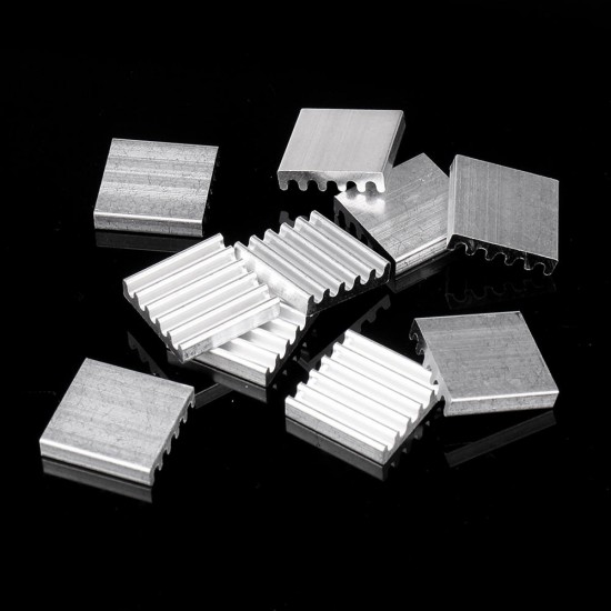 500Pcs 13*13mm Aluminum Heat Sink CPU Radiator Chip for Raspberry Pi