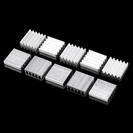 500Pcs 13*13mm Aluminum Heat Sink CPU Radiator Chip for Raspberry Pi