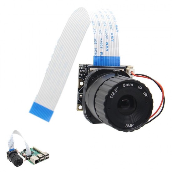 8mm Focal Length Night Vision 5MP NoIR Camera Module Board With IR-CUT For Raspberry Pi