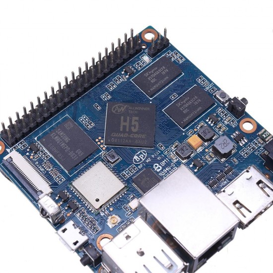 Banana PI BPI-M2+ H5 Quad-core 1.2GHz Cortex-A7 1GB DDR3 8GB eMMC With WIFI & bluetooth Onboard Single Board Computer Development Board Mini PC Learning Board