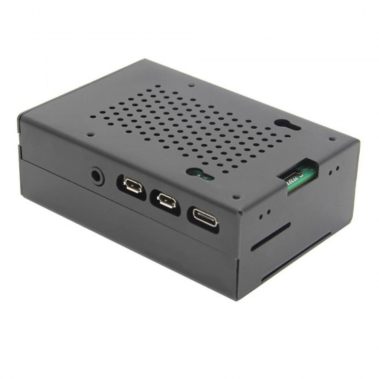 Black / Silver Aluminum Case Enclosure Shell With Cooling Fan For Raspberry Pi 4 Model B