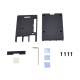 Black / Silver CNC Aluminum Alloy Thin Metal Box Protective Case For Raspberry Pi 4 Model B