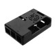 Black ABS Exclouse Box Case With Fan Hole For Raspberry PI 3 Model B+