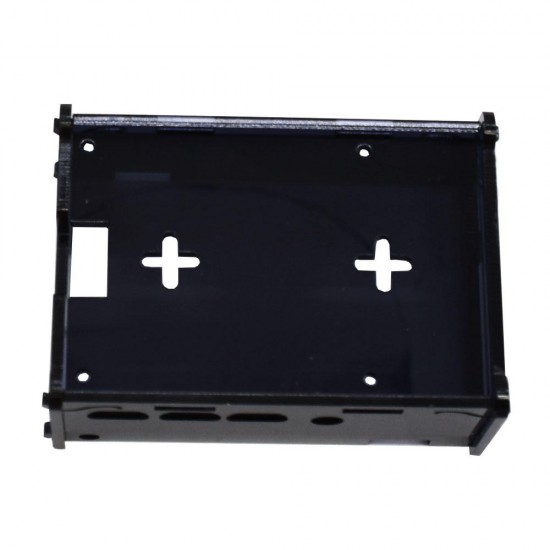 Black DIY Acrylic Case Box Shell with Screw and Black Big Copper Aluminum Heatsink for 3.5 Inch TFT Screen Raspberry Pi 4B