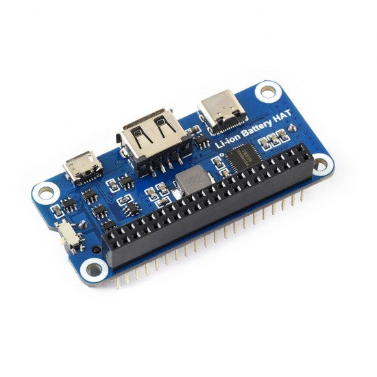 Lithium Battery Expansion Board for Raspberry Pi 5V Regulated Output Bi-directional Fast Charging