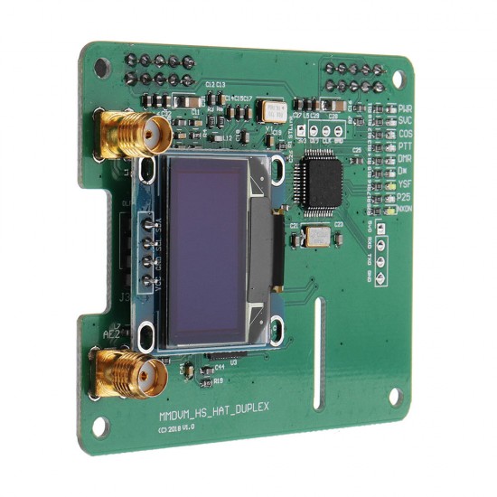 MMDVM DUPLEX RX TX UHF VHF Hotspot Support P25 DMR YSF NXDN DMR SLOT 1+ SLOT 2 + OLED for Raspberry Pi