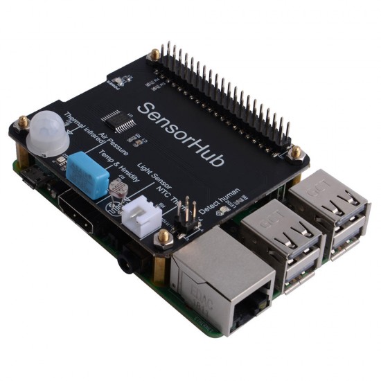 Sensor Hub Development Board For Rapsberry Pi 4 Model B / 3B / 3B+(Plus) / Banana Pi M3