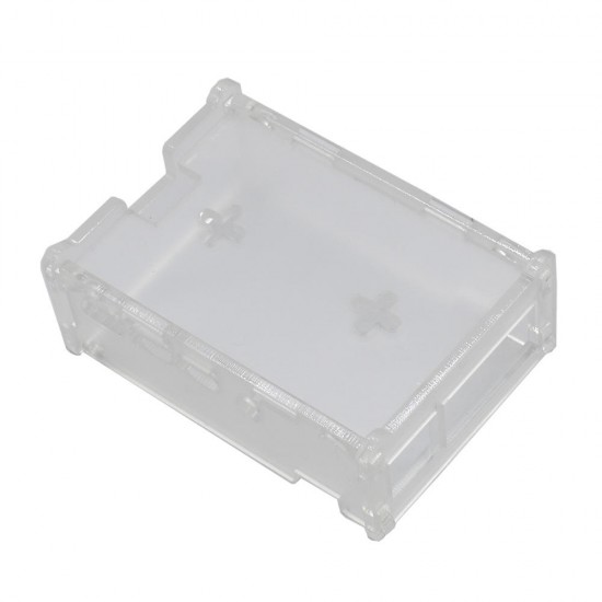 Transparent DIY Acrylic Case Box Shell with Screw and Silver Thin Copper Aluminum Heatsink for 3.5 Inch TFT Screen Raspberry Pi 4B