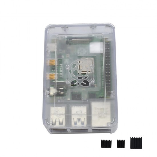 Updated Black/White/Transparent ABS Case V4 Enclosure Box With Heat Sink for Raspberry Pi 4B