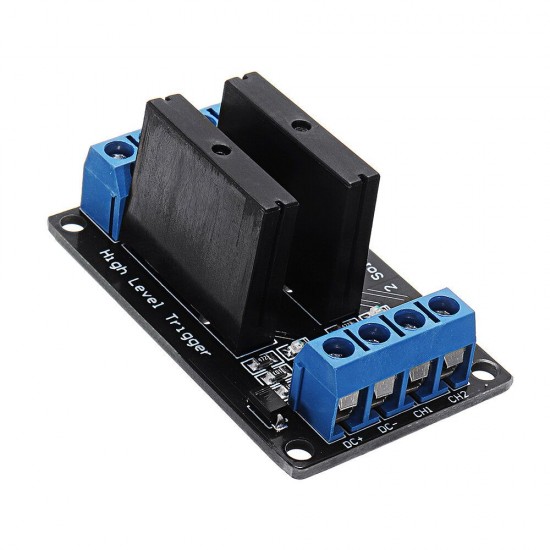 2 Channel DC 12V Relay Module Solid State High and low Level Trigger 240V2A