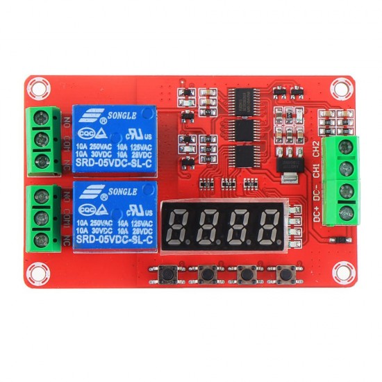 2 Channel Multi-function Relay Module Delay Self-lock CycleTiming Timer Relay 5V/12V/21V