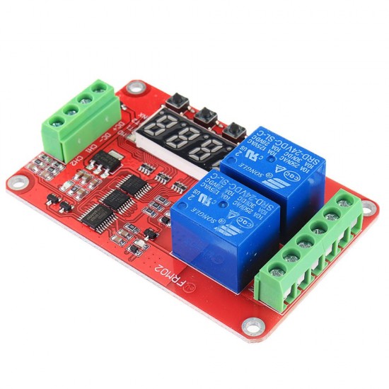 2 Channel Multi-function Relay Module Delay Self-lock CycleTiming Timer Relay 5V/12V/21V