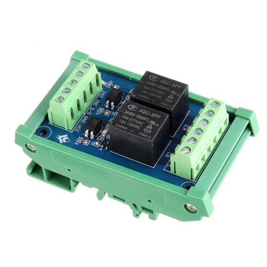 2CH Channel Optocoupler Isolation Relay Module 5V/12V/24V SCM PLC Signal Amplifier Board