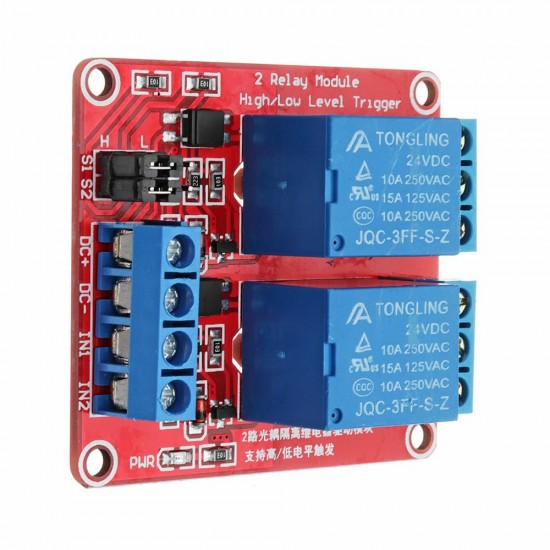 3Pcs 24V 2 Channel Level Trigger Optocoupler Relay Module Power Supply Module for Arduino - products that work with official Arduino boards