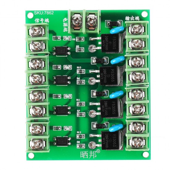 3Pcs F5305S Mosfet Module PWM Input Steady 4 Channels 4 Route Pulse Trigger Switch DC Controller E-switch MOS FET Field Effect Switch