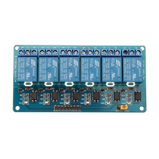 6 Channel 24V Relay Module Low Level Trigger With Optocoupler Isolation for Arduino - products that work with official Arduino boards