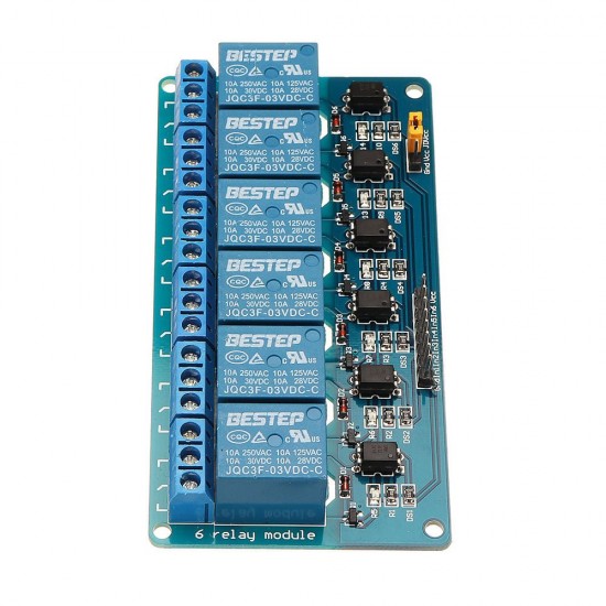 6 Channel 3.3V Relay Module Optocoupler Isolation Active Low for Arduino - products that work with official Arduino boards