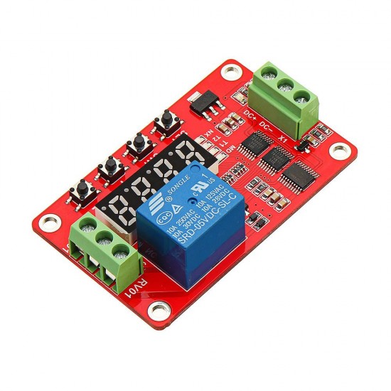 DC 5V Multifunctional Relay Module With LED Display Delay /Self Lock / Cycle / Timing