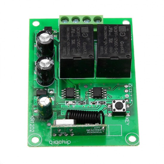 DC12V 2 Channel 315MHz Remote Control Switch Relay Module DC Motor Reversing Controller